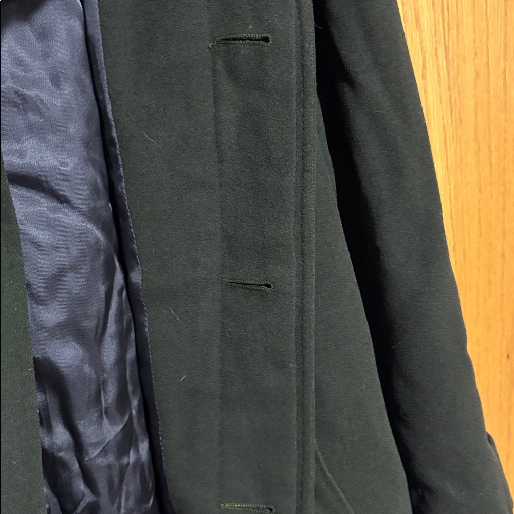 Saks Fifth Avenue Loro Piana fits men's L-XL olive green cashmere wool coat - Picture 7 of 12